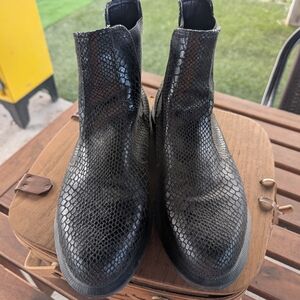 Dr. Martens Black Textured Boots